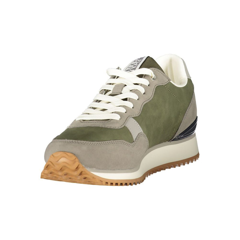 Napapijri Green Polyester Athletic Sneakers for Men