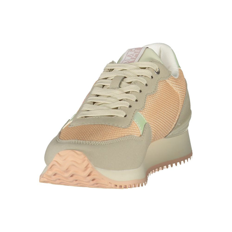 Napapijri Pink Polyester Women's Sneakers with Contrasting Laces