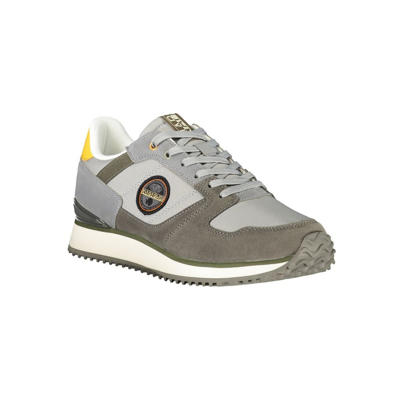 Napapijri Gray Polyester Men's Sneaker - Stylish Comfort
