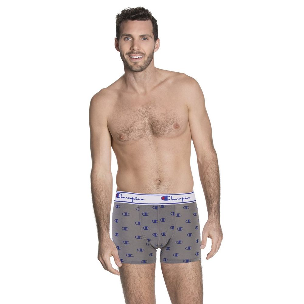 Champion Gray Cotton Boxers for Men - Ultimate Comfort