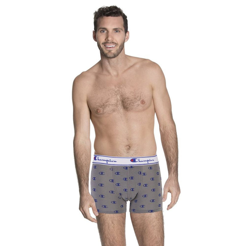 Champion Gray Cotton Boxers for Men - Ultimate Comfort