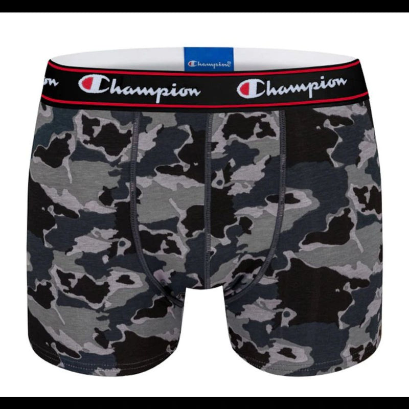 Champion Bicolor Cotton Boxers - Black/Grey Camo