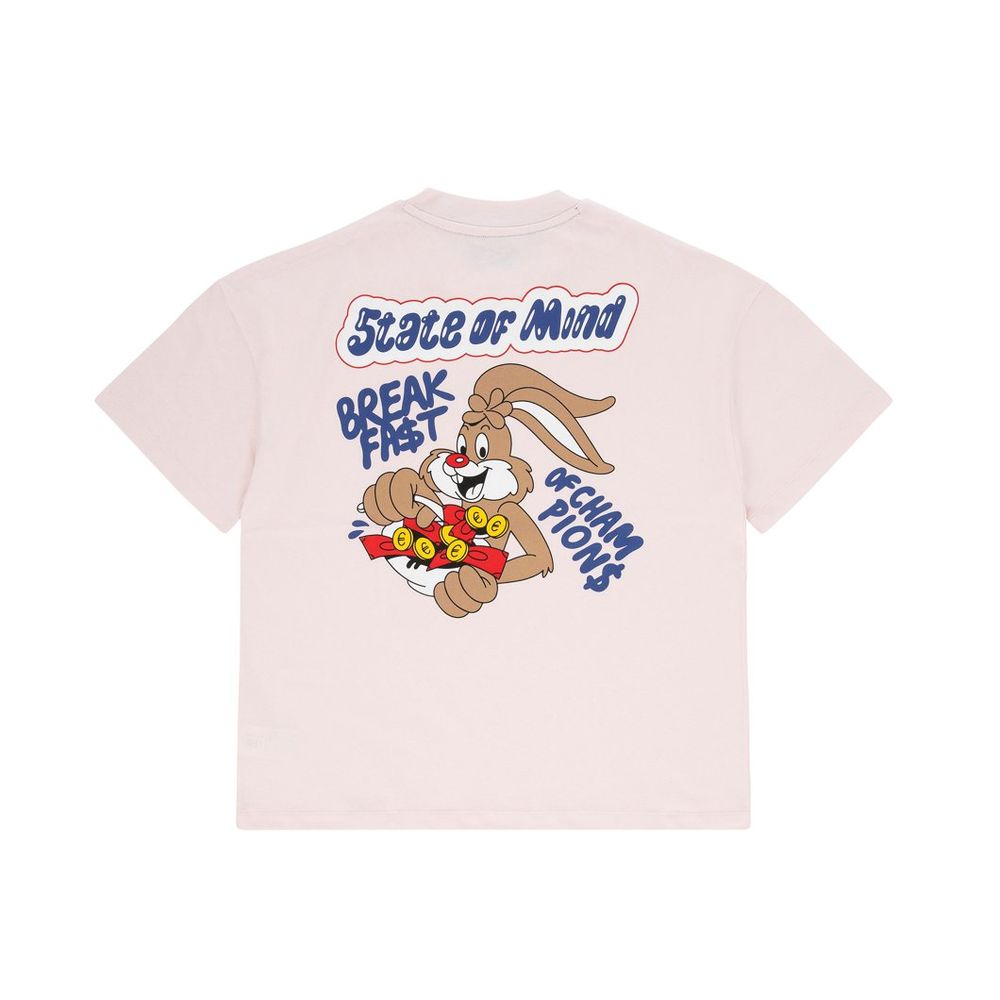 5TATE OF MIND Pink Cotton T-Shirt - Confort et Style Audacieux