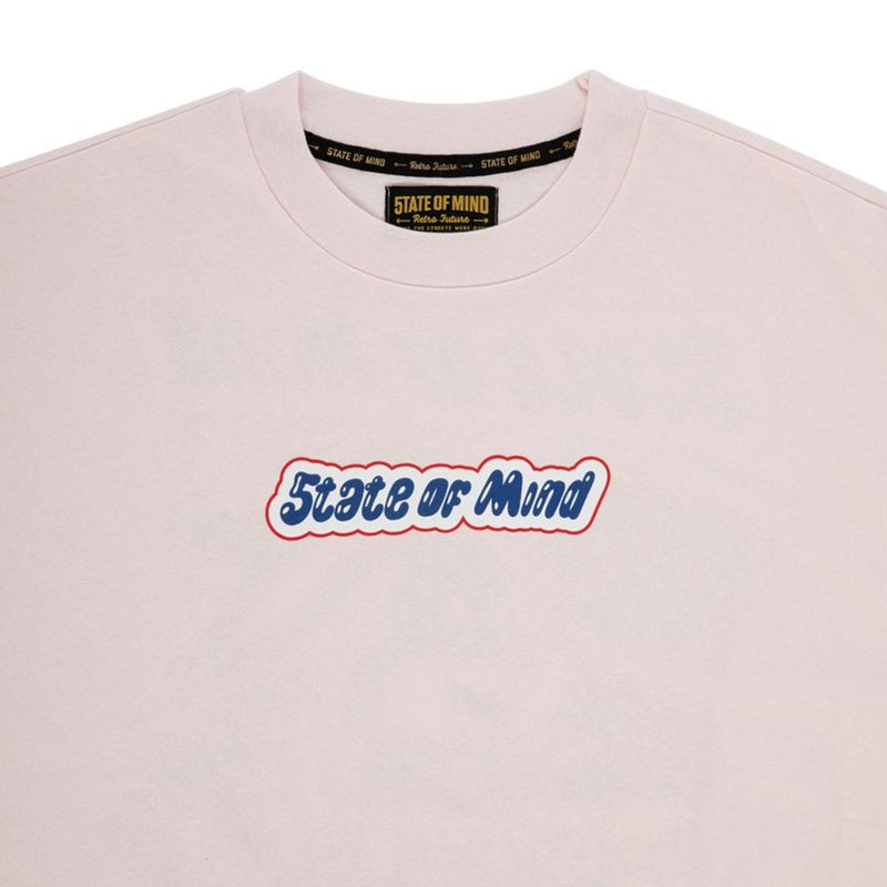5TATE OF MIND Pink Cotton T-Shirt - Bold Style for Men
