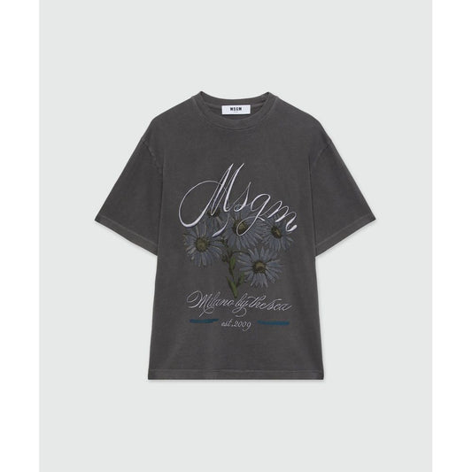 MSGM Black Cotton T-Shirt - Stylish Comfort for Men