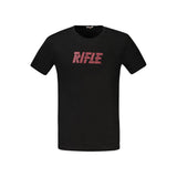 Rifle Black Cotton T-Shirt for Men