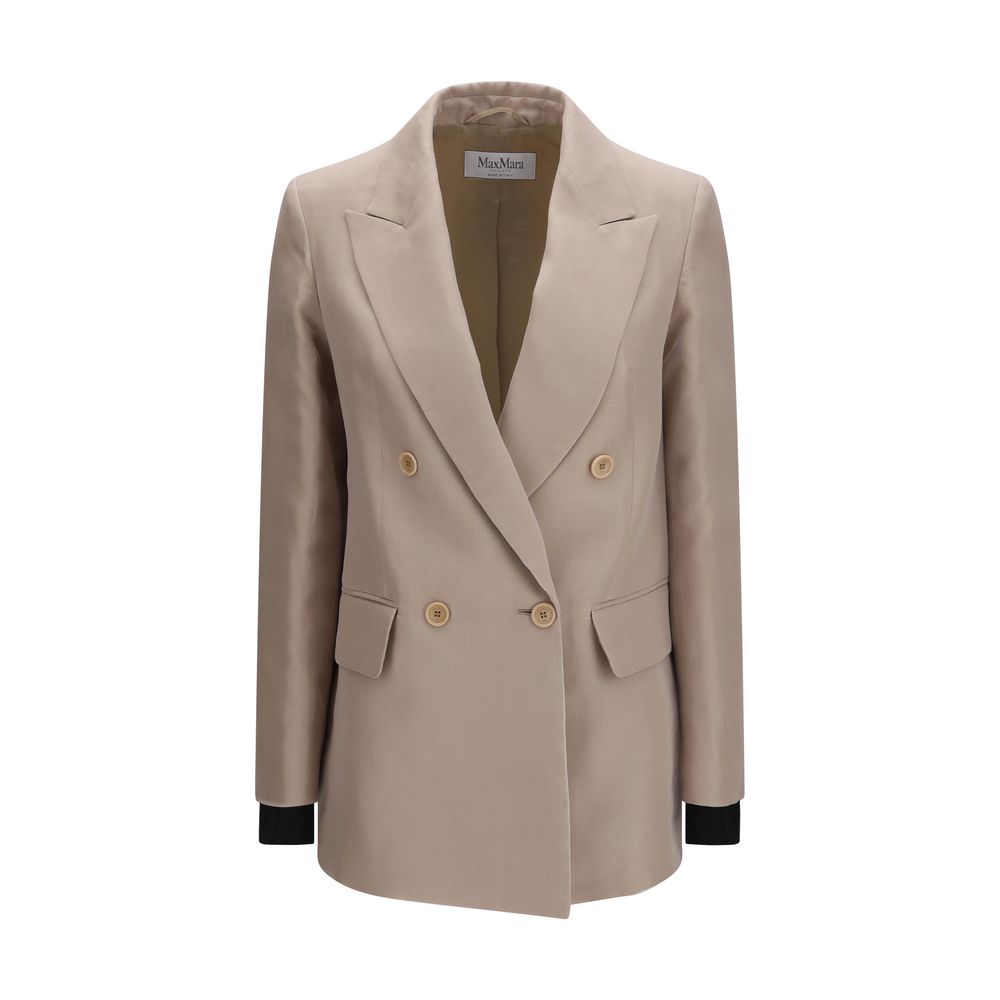 Max Mara Feltro Beige Silk Blazer for Women