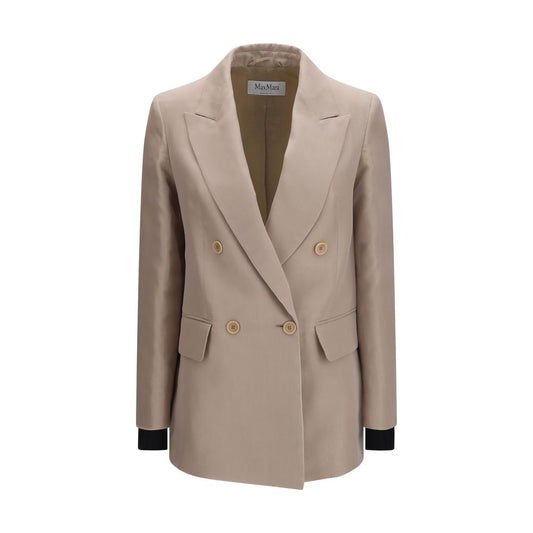 Max Mara Feltro Beige Silk Blazer for Women