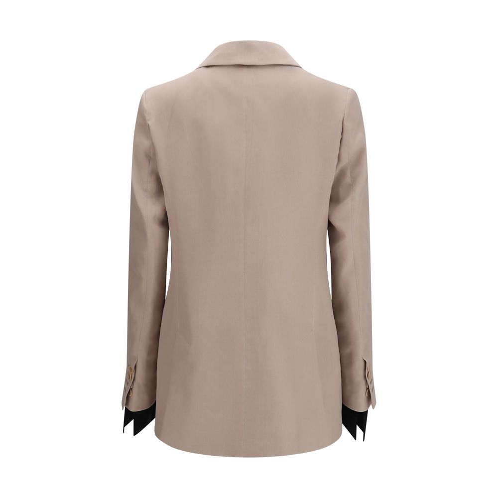 Max Mara Feltro Beige Silk Blazer for Women