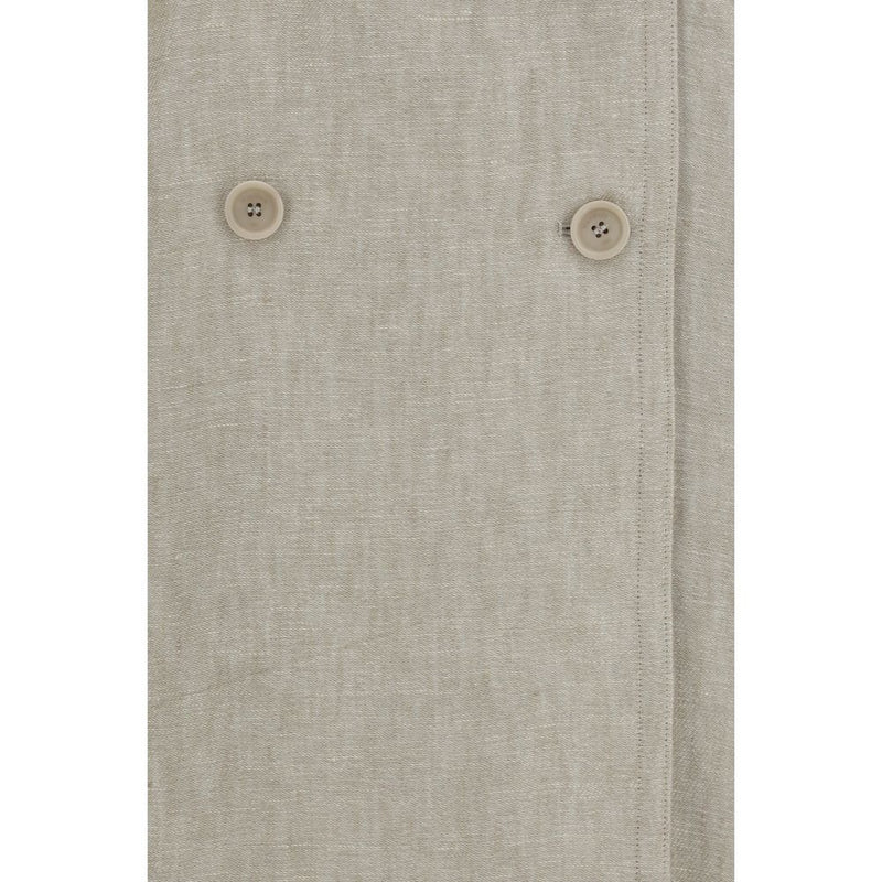 Max Mara Brown Linen Trench Coat - Elegant & Versatile