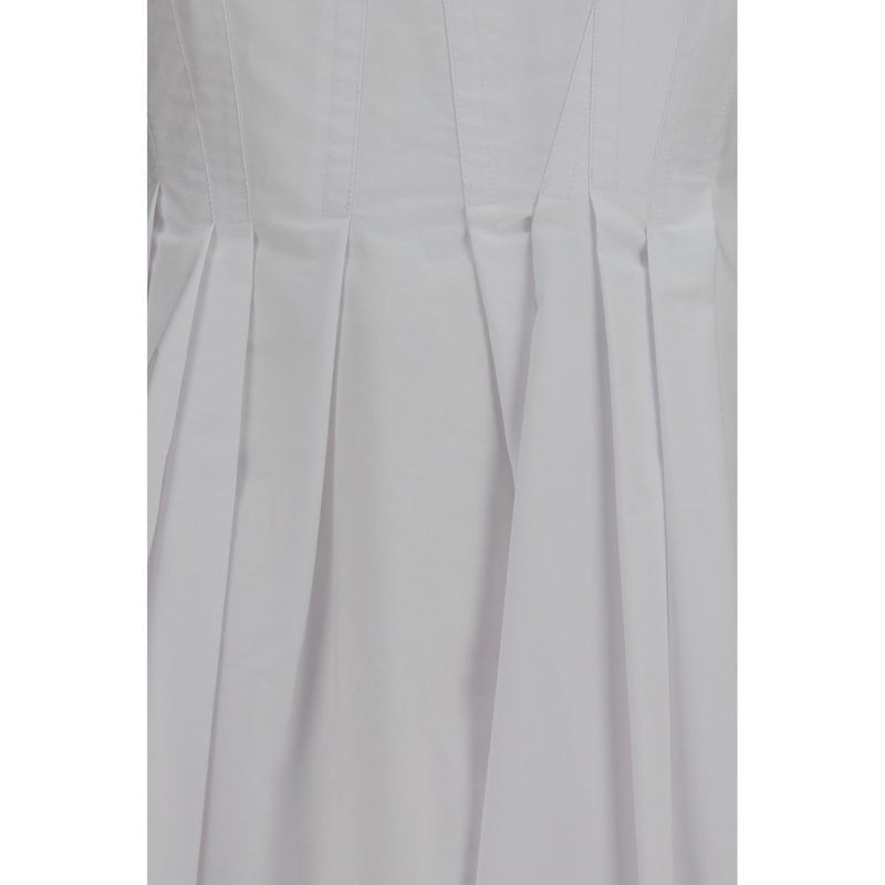 Max Mara White Cotton Casual Dress for Women