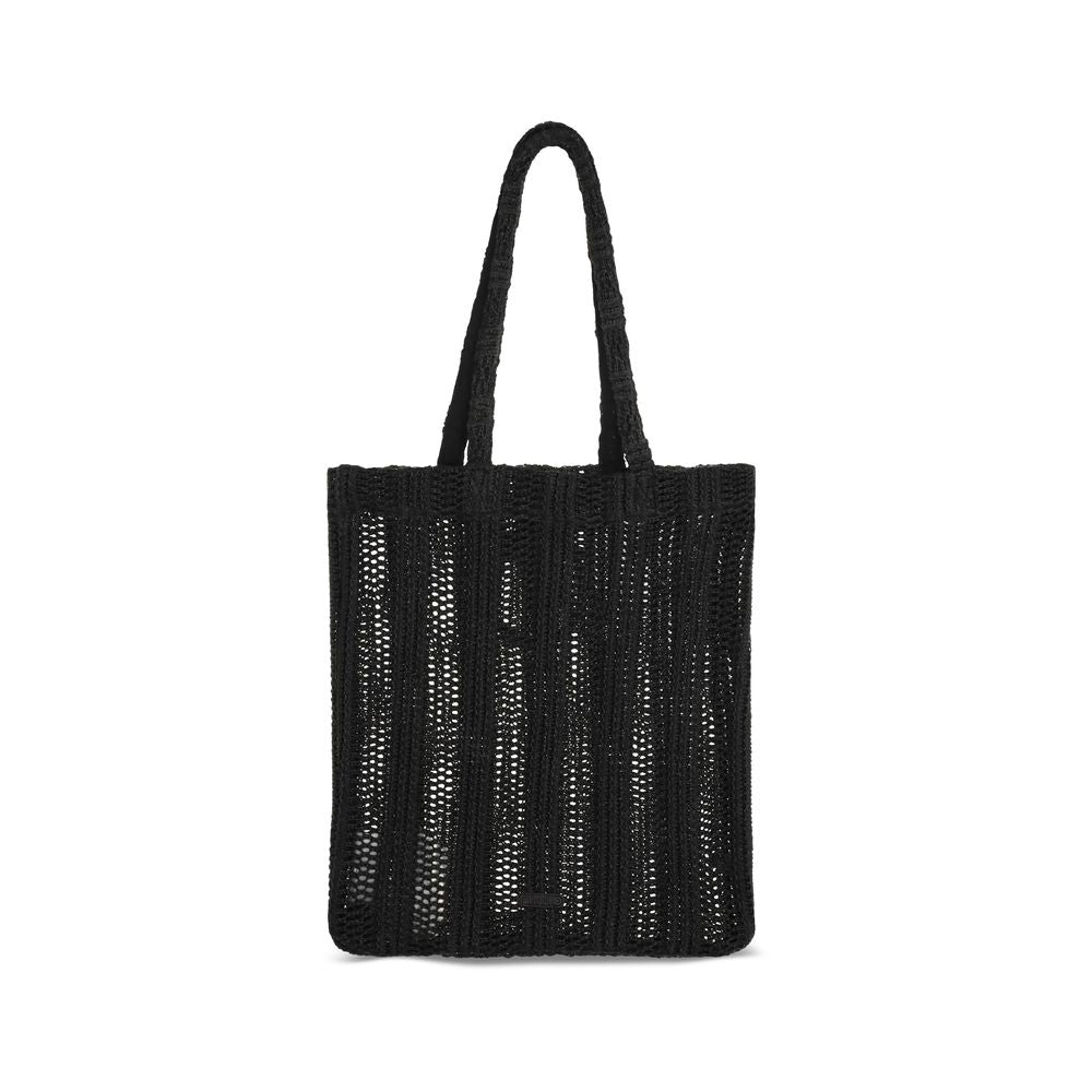 PINKO Black Raffia Shoulder Bag - Stylish Summer Accessory