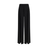 Max Mara Pure Black Viscose Casual Pants