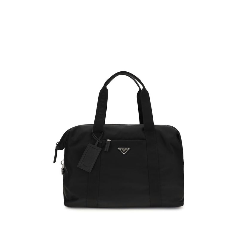 Prada Black Recycled Polyamide Travel Bag