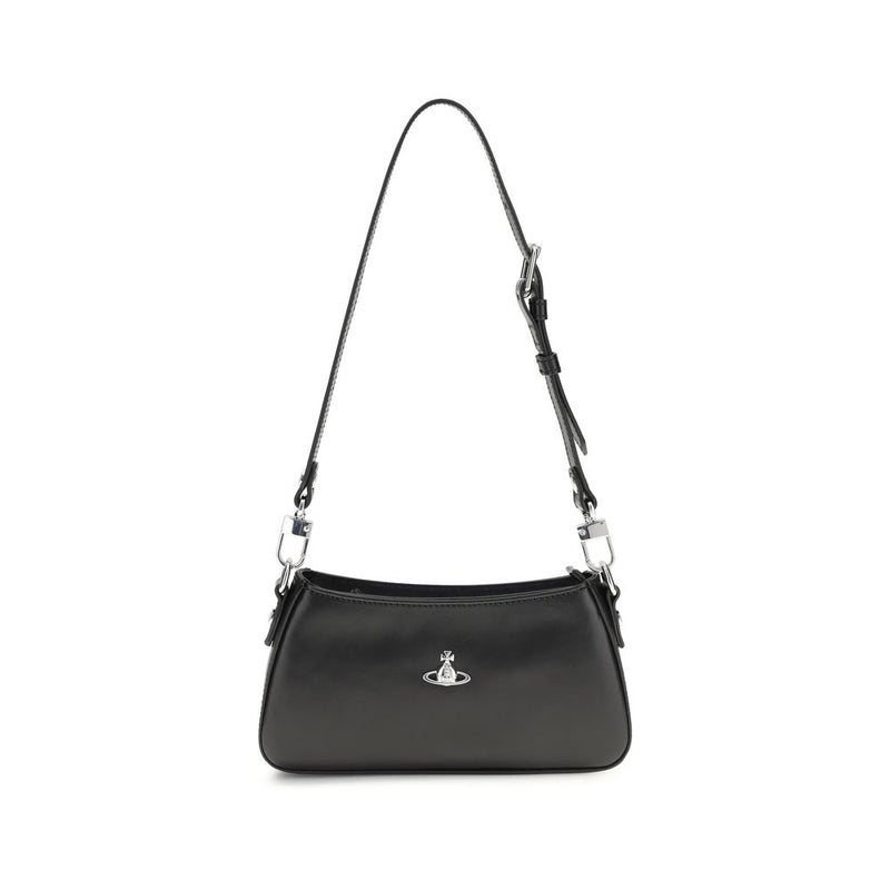 Vivienne Westwood Black Calf Leather Bos Taurus Shoulder Bag