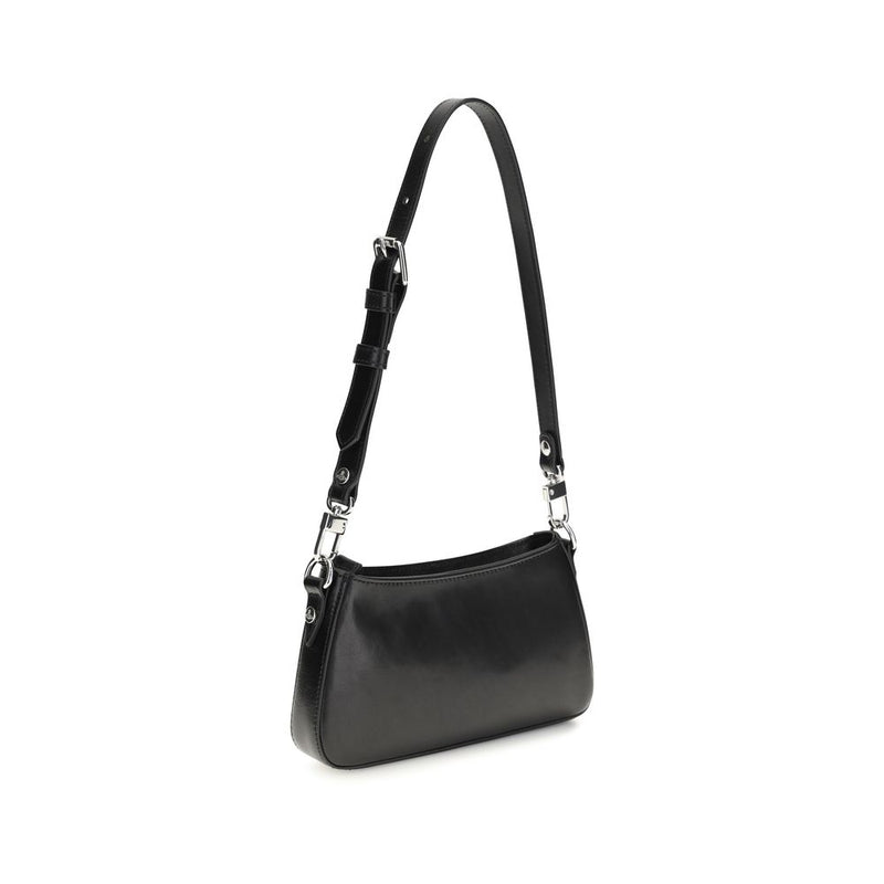 Vivienne Westwood Black Calf Leather Bos Taurus Shoulder Bag