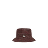 Vivienne Westwood Brown Raffia Bucket Hat - Iconic Summer Accessory