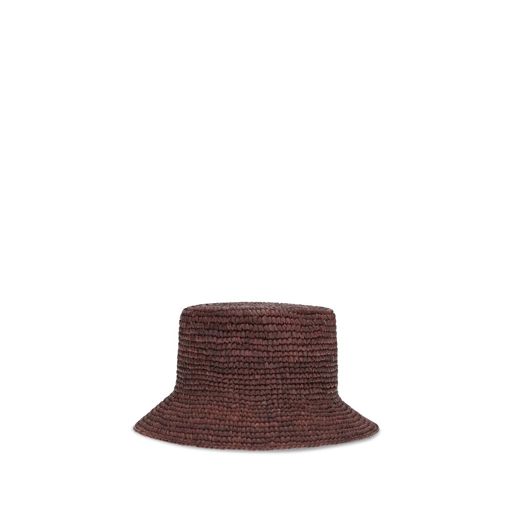 Vivienne Westwood Brown Raffia Bucket Hat - Iconic Summer Accessory