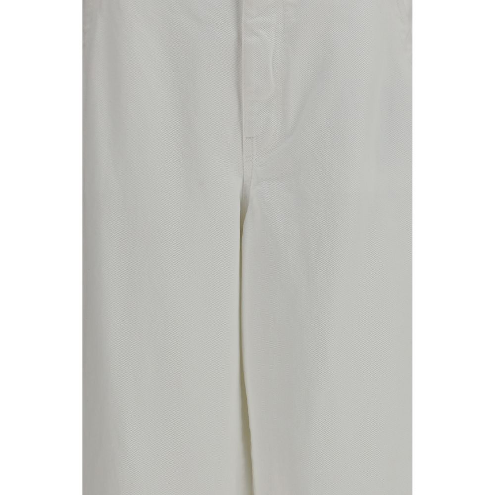Brunello Cucinelli White Cotton Casual Pants for Women