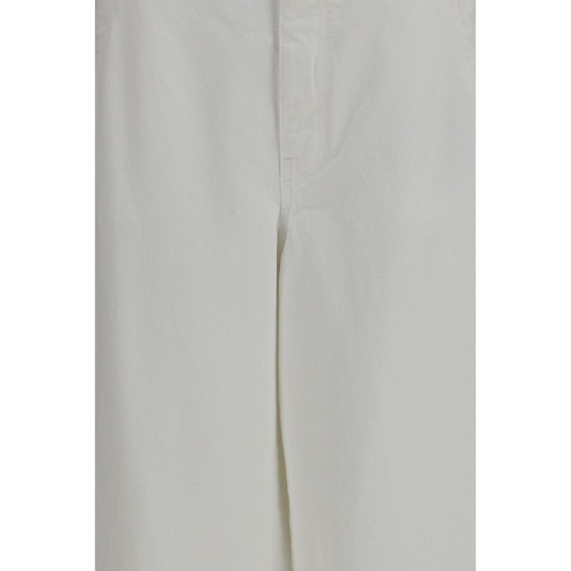 Brunello Cucinelli White Cotton Casual Pants for Women