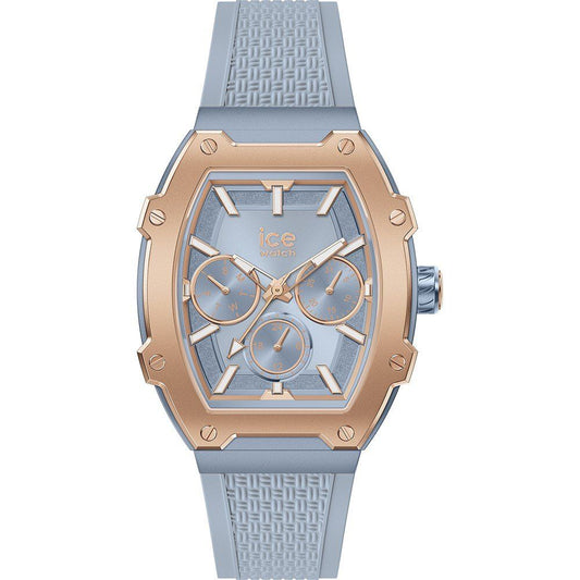 Montre de Luxe en Silicone Bleue ICE - Modèle Glacier Blue