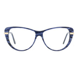 Andy Wolf Blue Metal & Plastic Cat Eye Glasses (Frames)