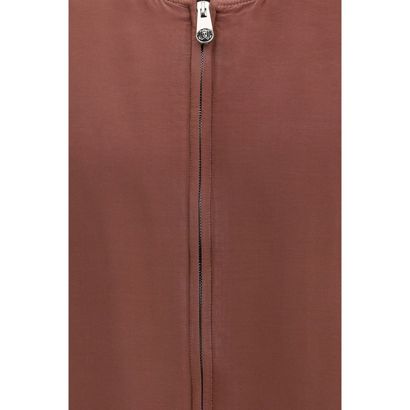 Veste Bomber en Soie Bordeaux Versace