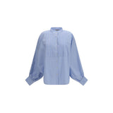 SOSUE Antonia Voile Shirt - Blue Cotton Pattern
