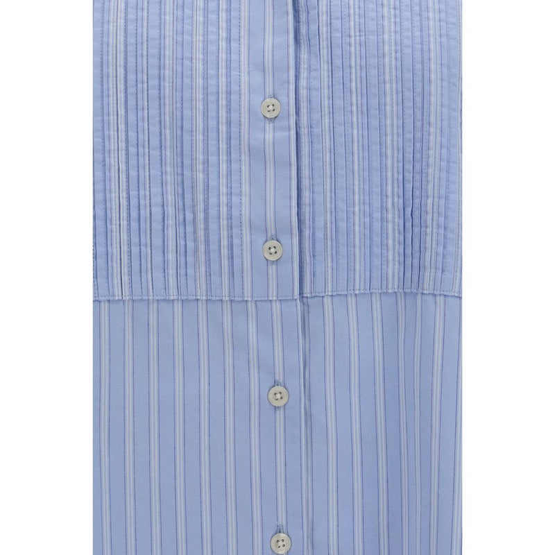 SOSUE Antonia Voile Shirt - Blue Cotton Pattern
