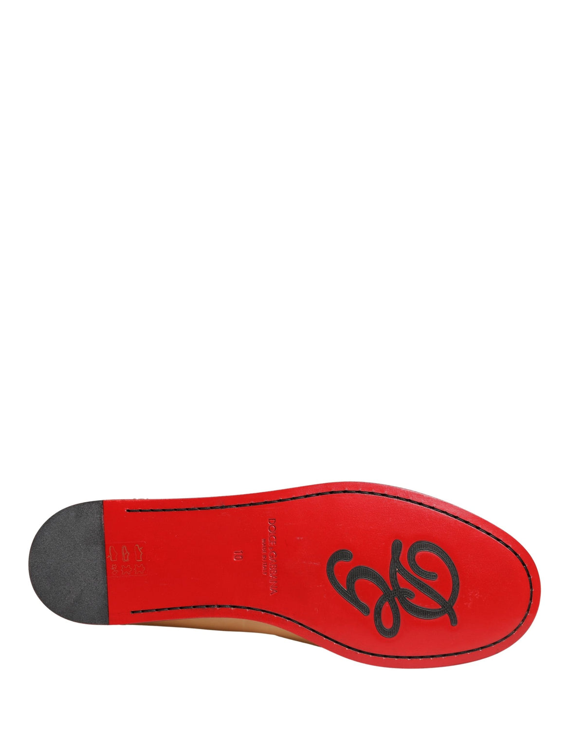 Dolce & Gabbana Beige Tassel Leather Men Slip-On Loafers