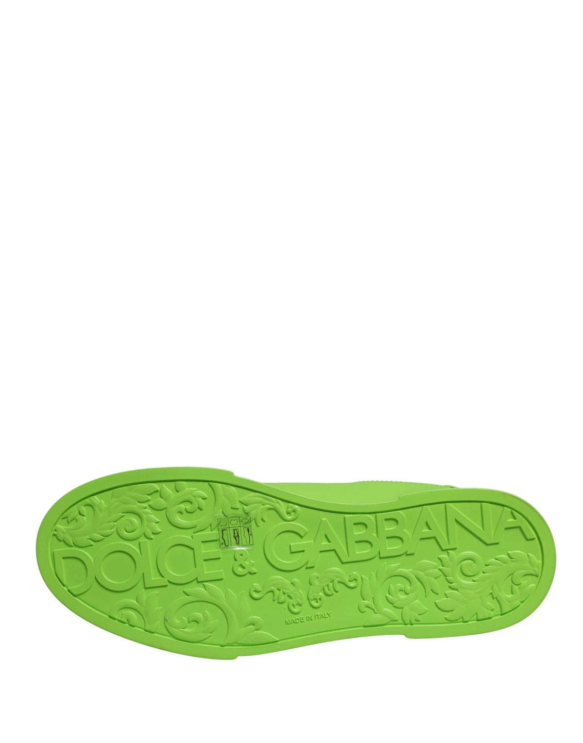 Dolce & Gabbana Portofino Green Leather Low Top Sneakers