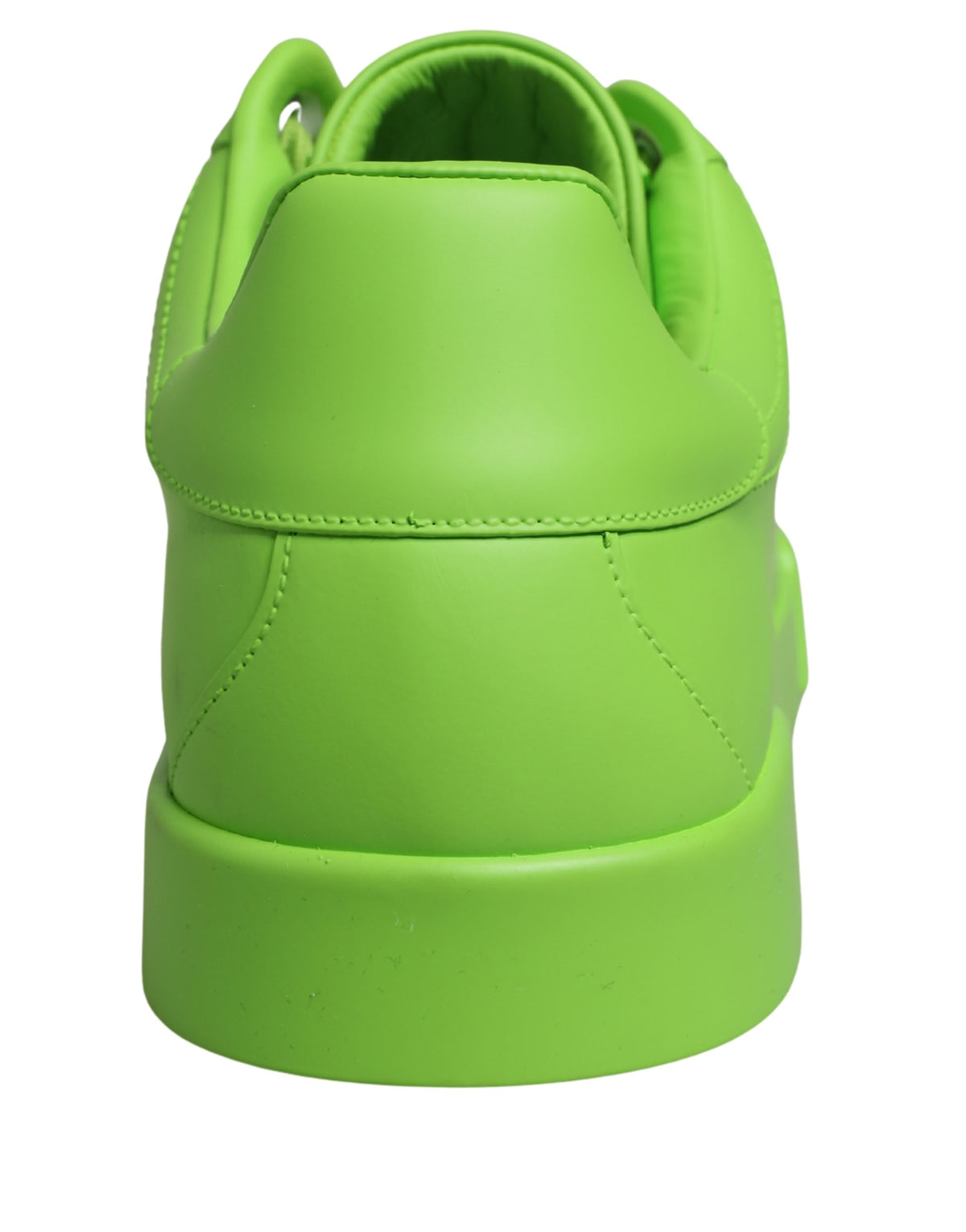 Dolce & Gabbana Portofino Green Leather Low Top Sneakers