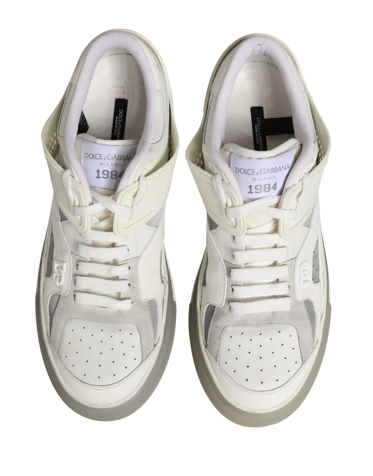 Dolce & Gabbana White Low Top Custom 2.Zero Sneakers