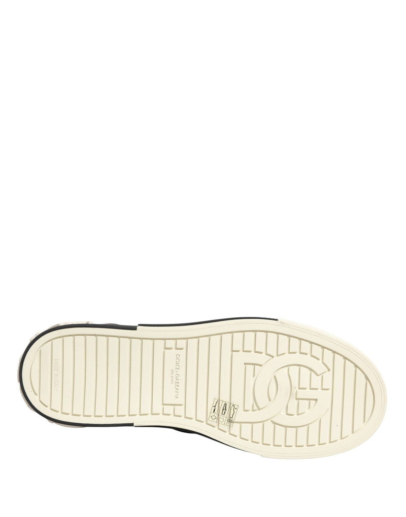 Dolce & Gabbana Black Quilted Slip On Low Top Sneakers