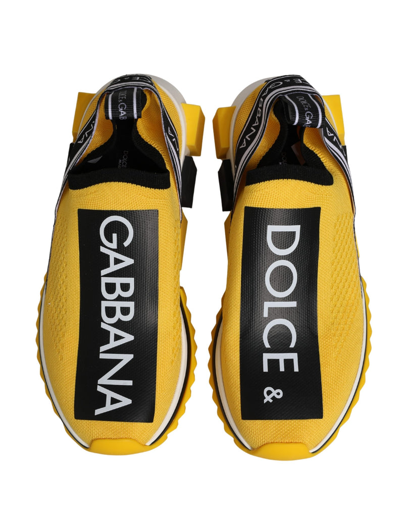 Dolce & Gabbana Yellow Sorrento Slip-On Low Top Sneakers