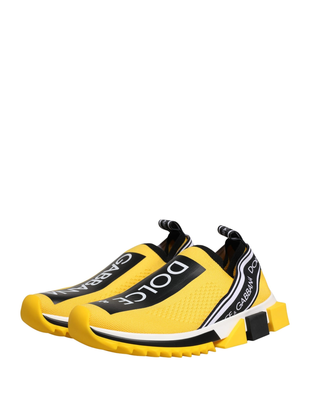 Dolce & Gabbana Yellow Sorrento Slip-On Low Top Sneakers