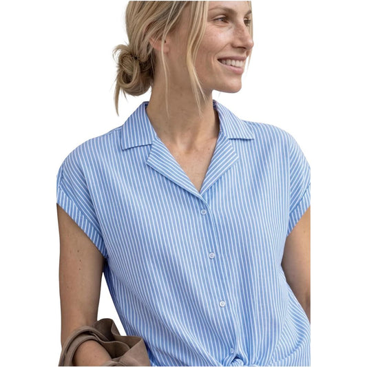 Street One Blue Cotton Shortsleeve Shirt - Elegant and Casual