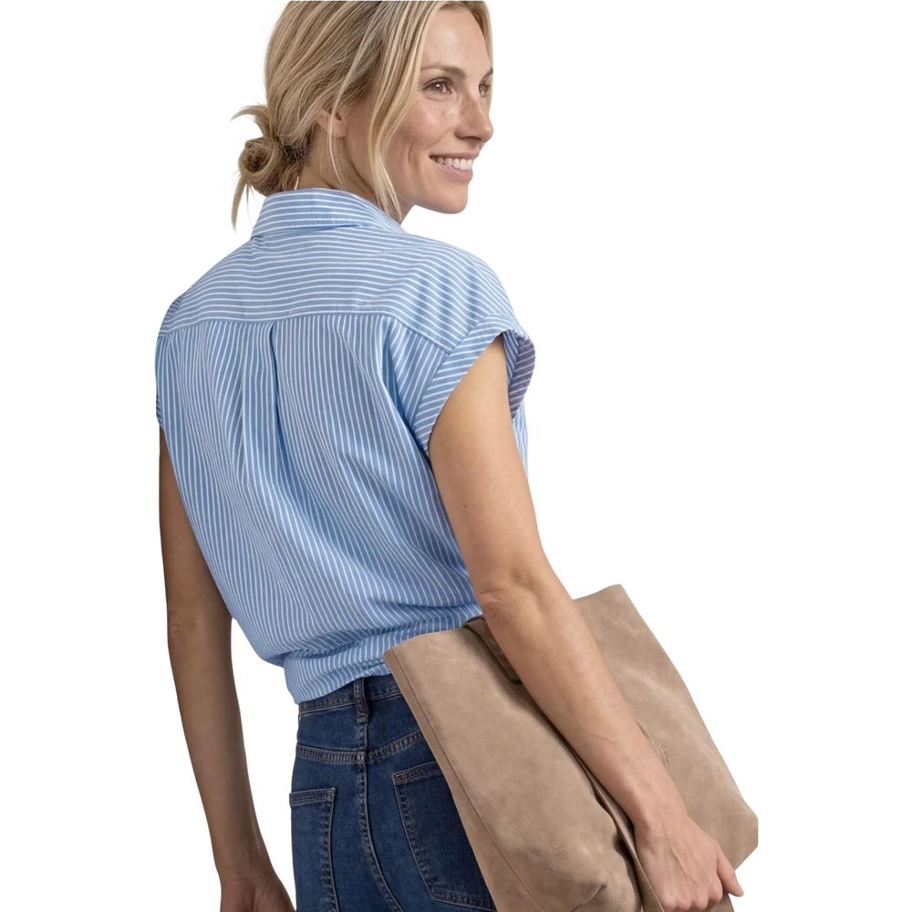 Street One Blue Cotton Shortsleeve Shirt - Elegant and Casual