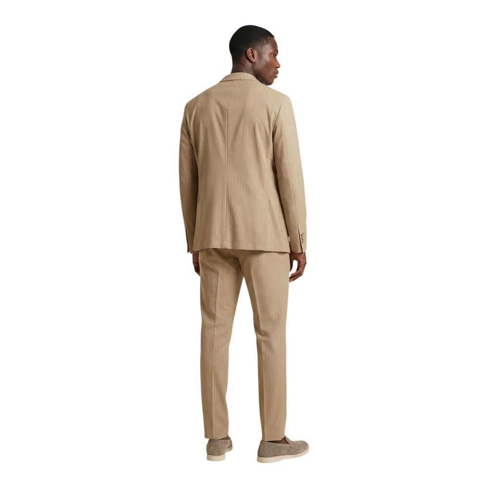 Mulish Beige Polyester Two-Piece Suit - CARDUCCI ABS111R