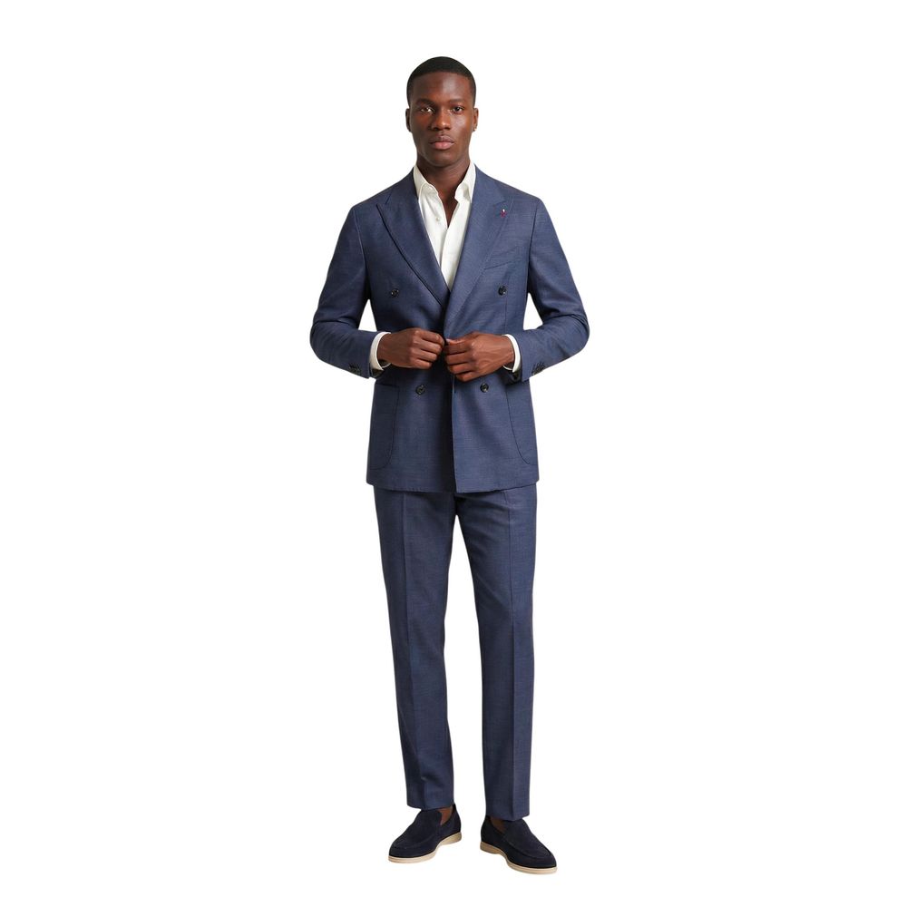 Mulish GIORGIONE-AB ABS707 Blue Polyester Two-Piece Suit
