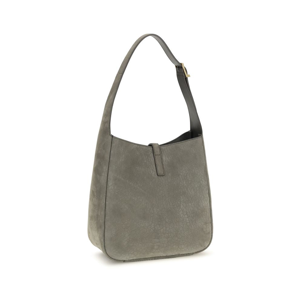Saint Laurent Gray Calf Leather Bos Taurus Shoulder Bag
