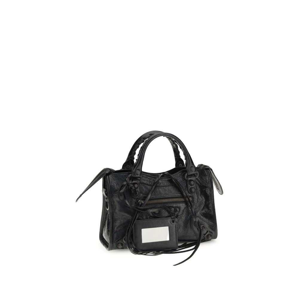 Sac à bandoulière Balenciaga en cuir d'agneau noir