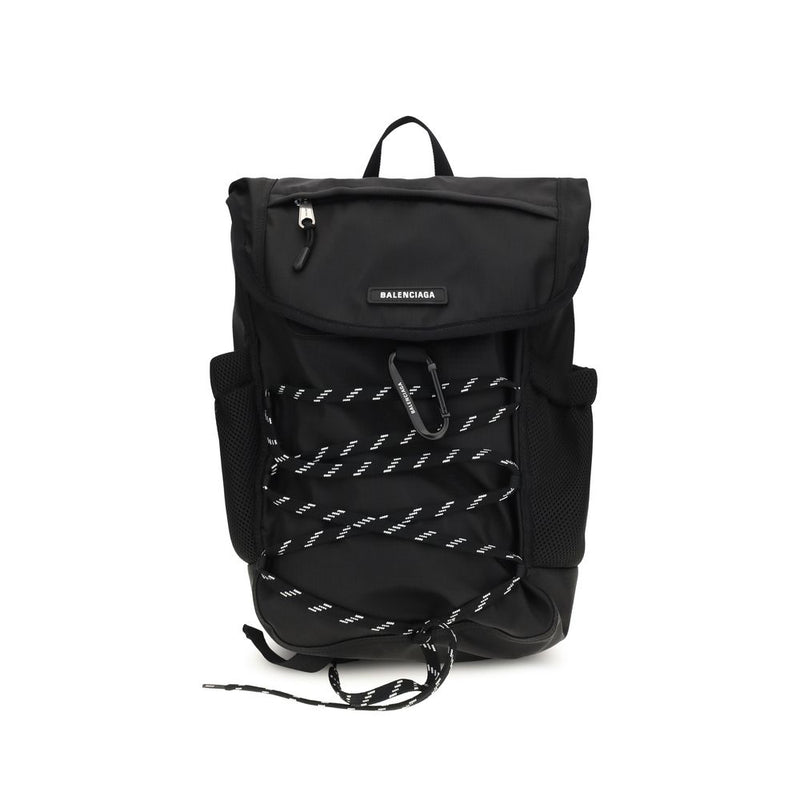 Balenciaga Black Nylon Backpack - Technical Urban Style