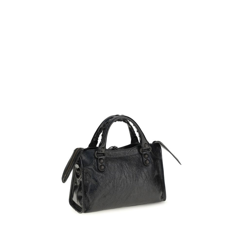 Sac à bandoulière Balenciaga en cuir d'agneau noir
