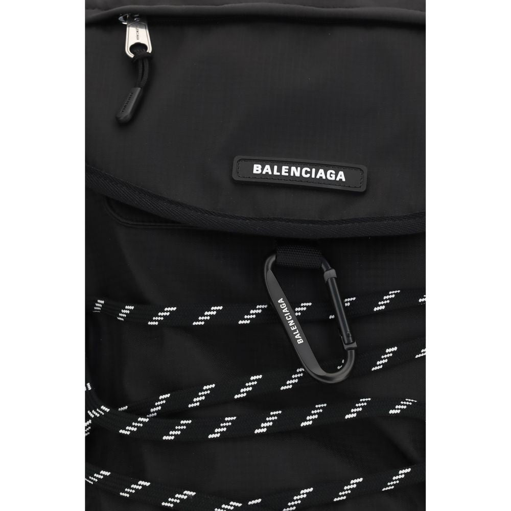 Balenciaga Black Nylon Backpack - Technical Urban Style