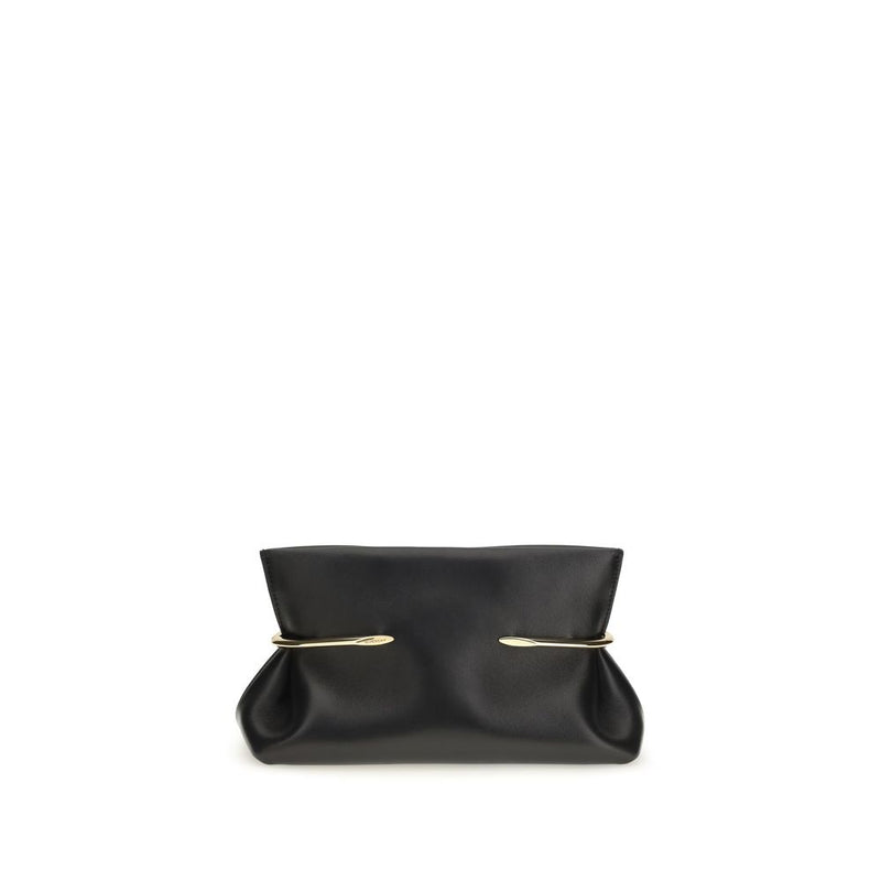 Givenchy Black Napa Leather Pinch Clutch Bag