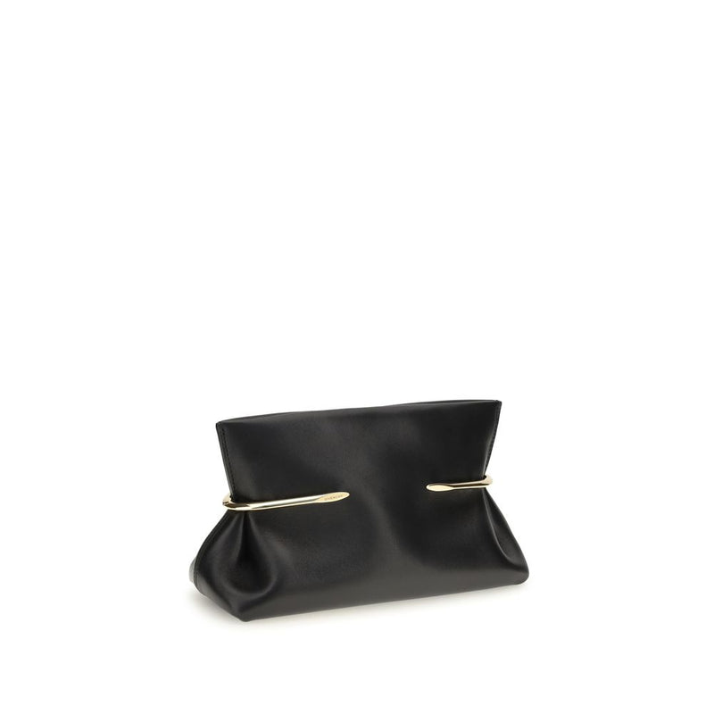 Givenchy Black Napa Leather Pinch Clutch Bag
