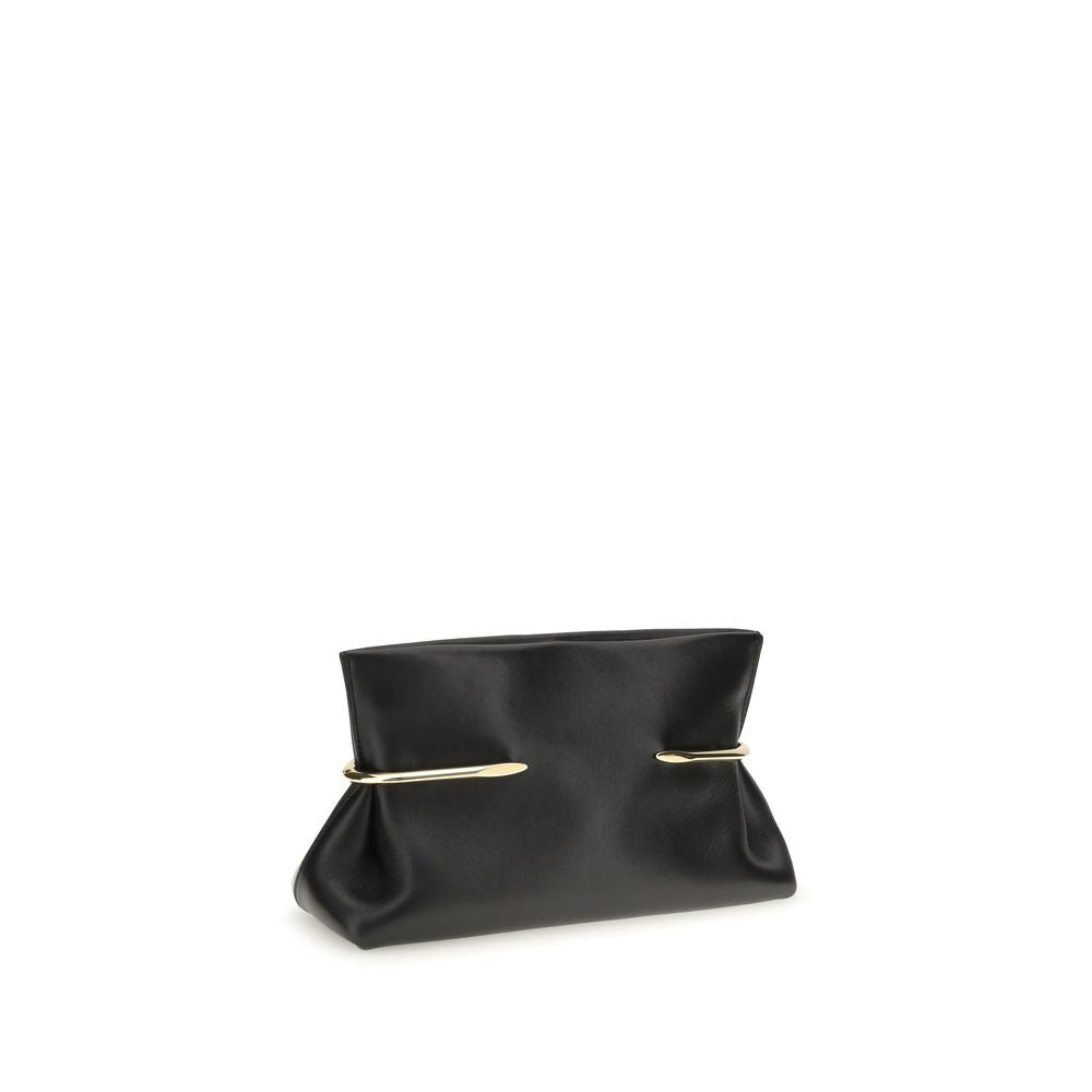 Givenchy Black Napa Leather Pinch Clutch Bag