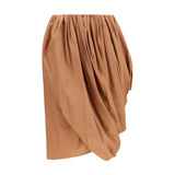 Chloé Beige Cotton Midi Skirt - Elegant Wrap Design