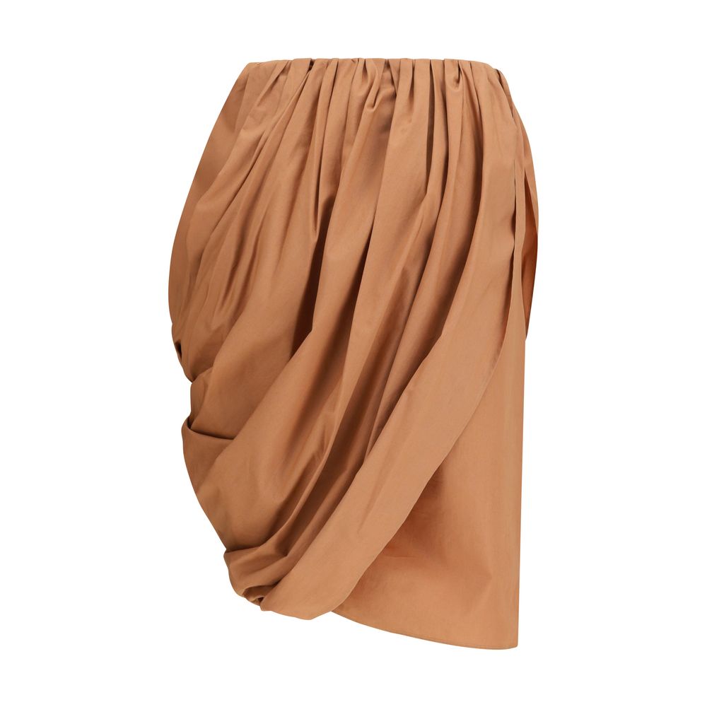 Chloé Beige Cotton Midi Skirt - Elegant Wrap Design